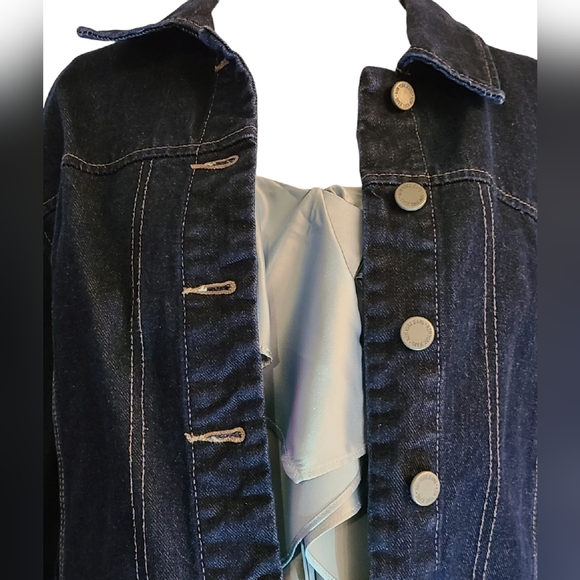 New York jean company size L dark denim jacket - Picture 5 of 9